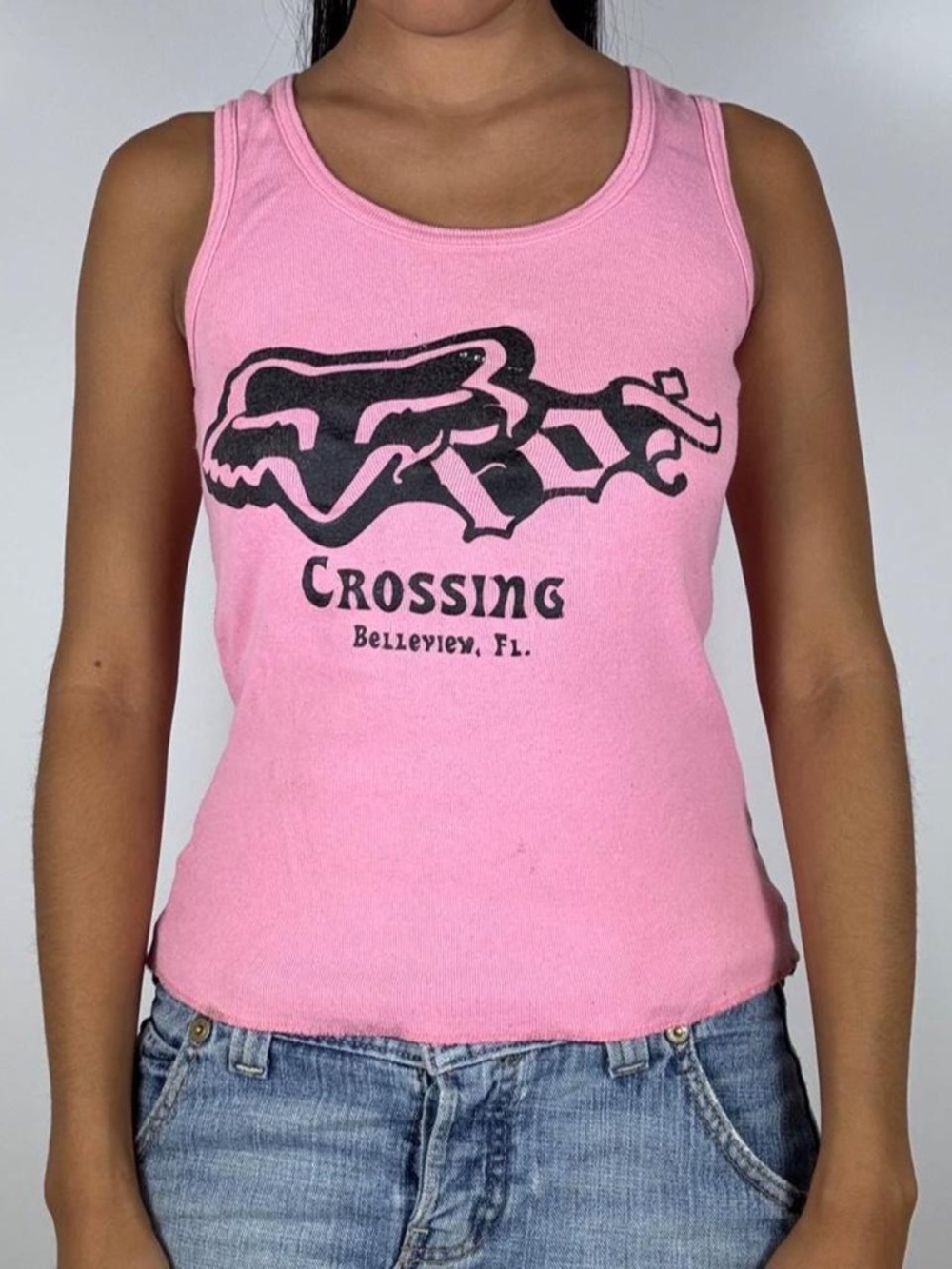 Y2K Fox Racing Pink Tank Top